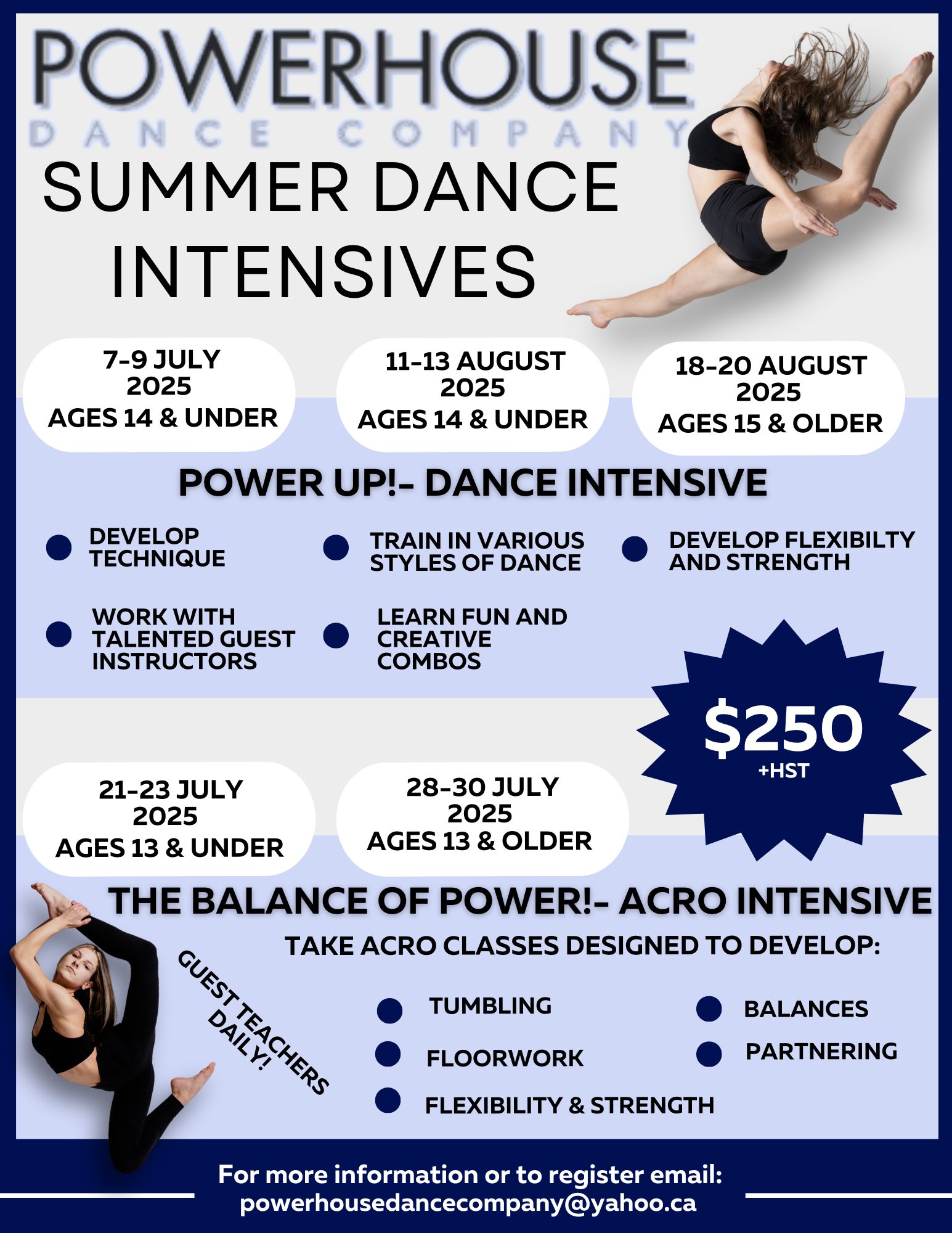 Summer Dance Intensives flyer