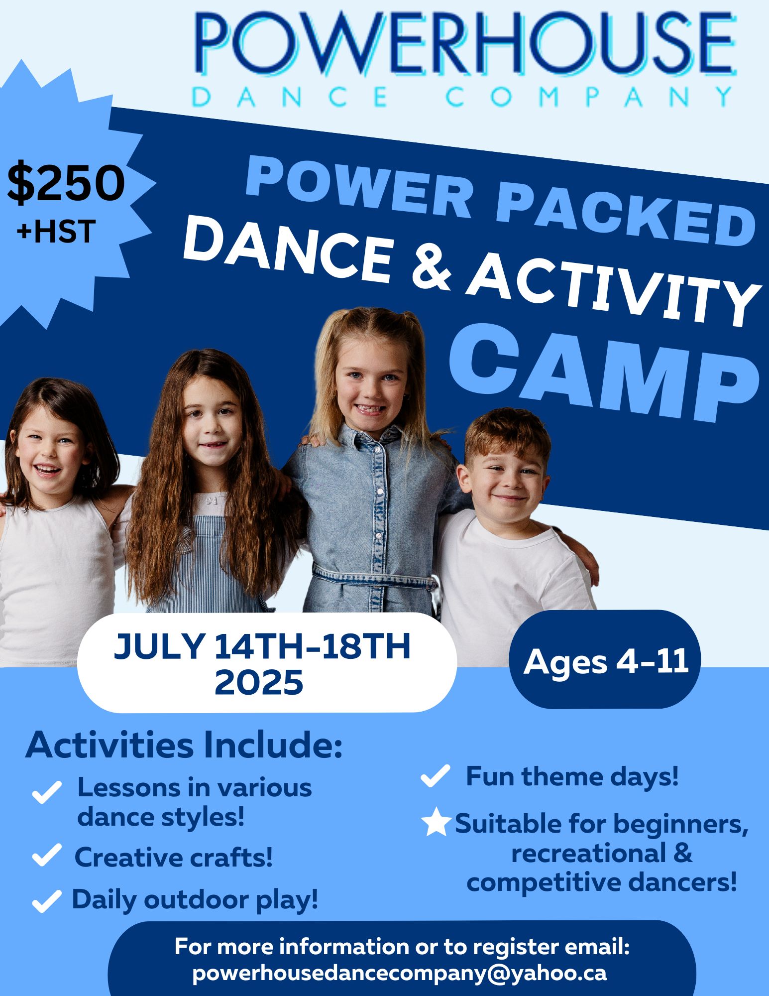 Power Packed Dance & Activity Camp flyer